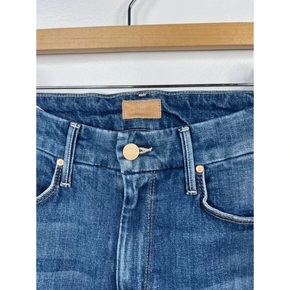 Mother High Waisted Looker Ankle Fray Denim Jean Nature Tune Up Size: 26 NWT - Picture 4 of 8